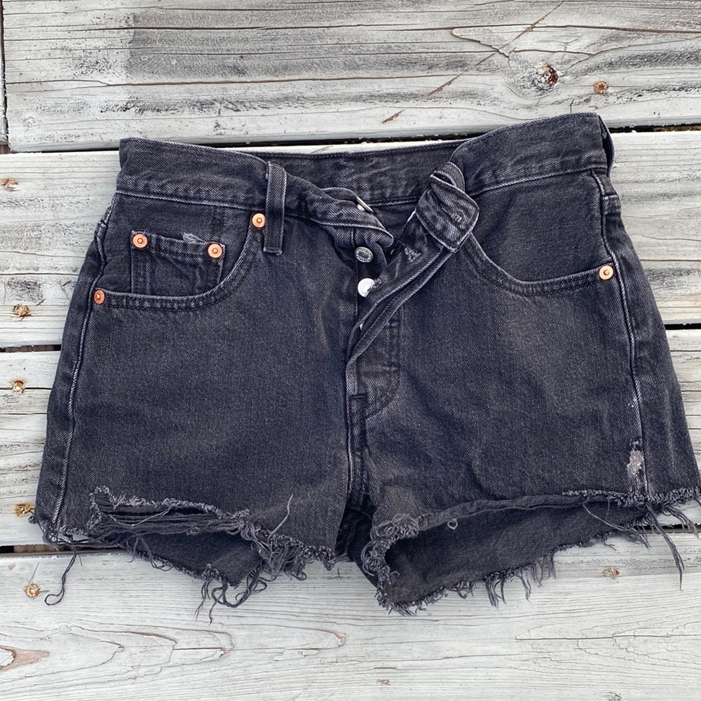 Levi black high waisted shorts